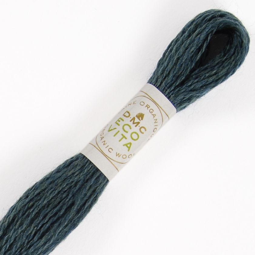 DMC Fil à Broder - Laine Eco Vita - Col. 709 Indigo Cyprès