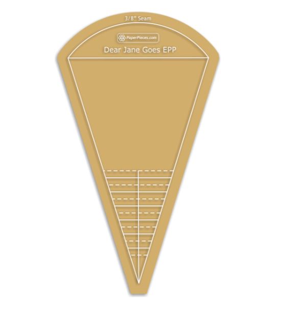 Règle de Patchwork Dear Jane - Triangle arrondi