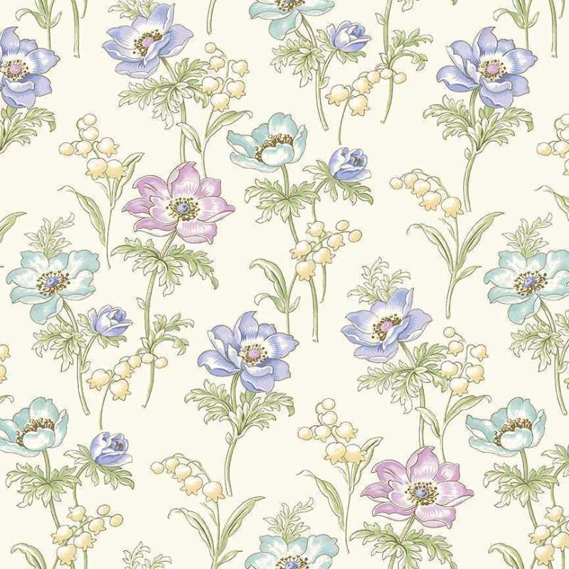 Tissu Patchwork Abloom Poppies Pearl