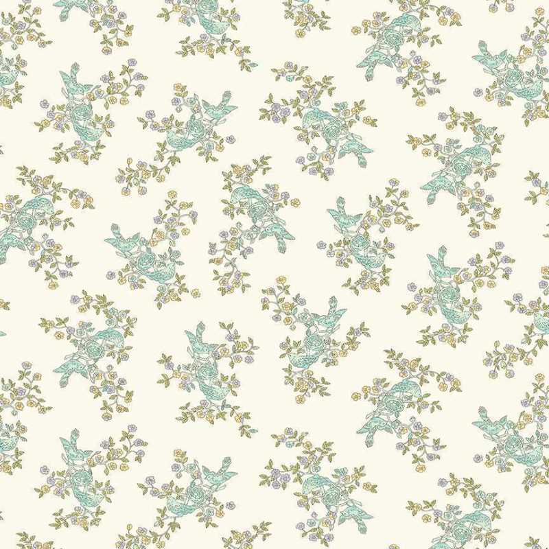 Tissu Patchwork Abloom Nesting Teal, Coupon