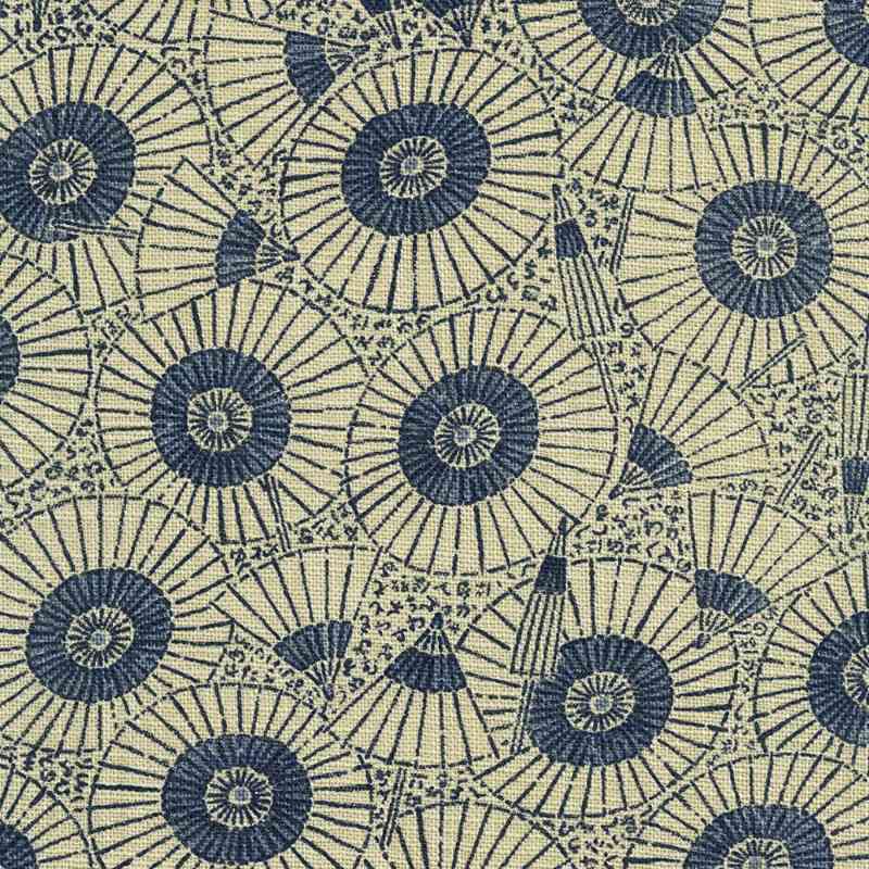 Tissu Japonais Nara Homespun Ombrelle Naturel