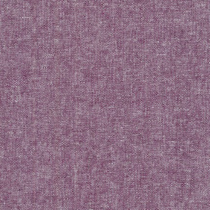 Tissu Métis Faux-uni Coton-Lin Aubergine