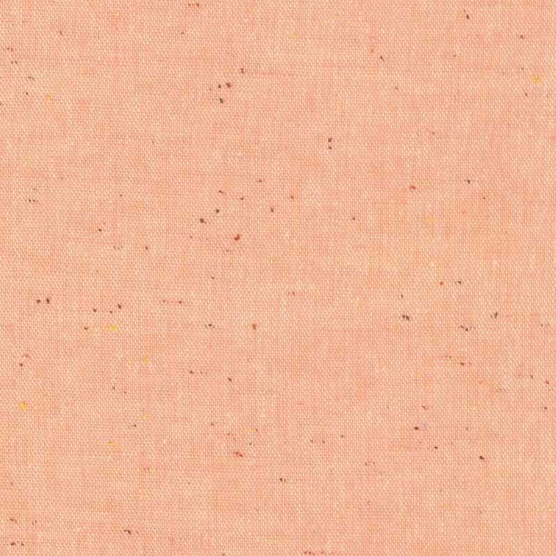 Tissu Métis Faux-uni Speckle Coton-Lin Coral, Coupon