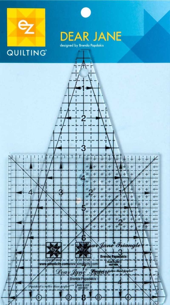 Règle de Patchwork Dear Jane - Carré & Triangle