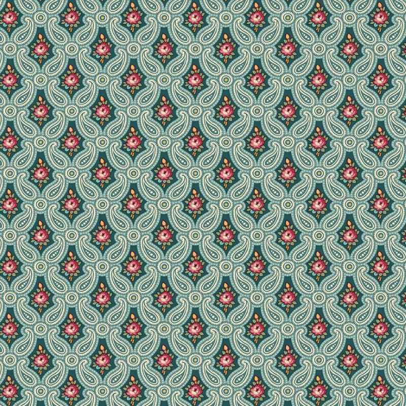 Tissu Patchwork Fernshaw Michael Teal, Coupon