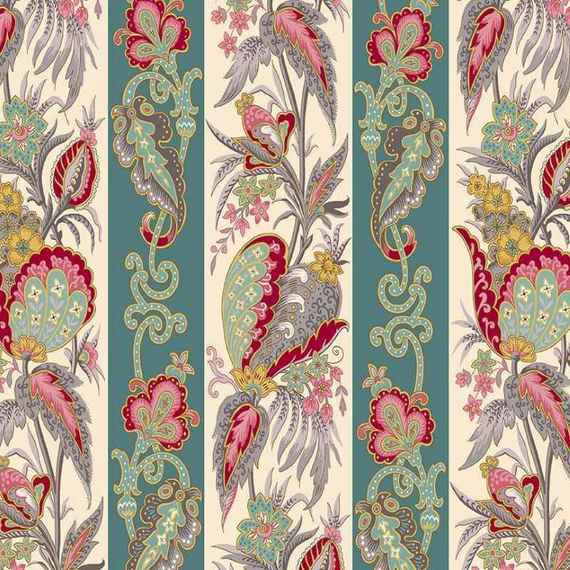 Tissu Patchwork Fernshaw Ron Teal, Coupon