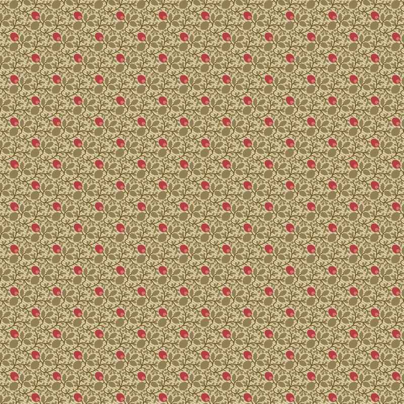 Tissu Patchwork Joy Cranberries Evergreen