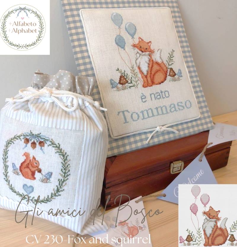 Modèle de Point Compté - Amis de la Forêt - Renard & Ecureuil