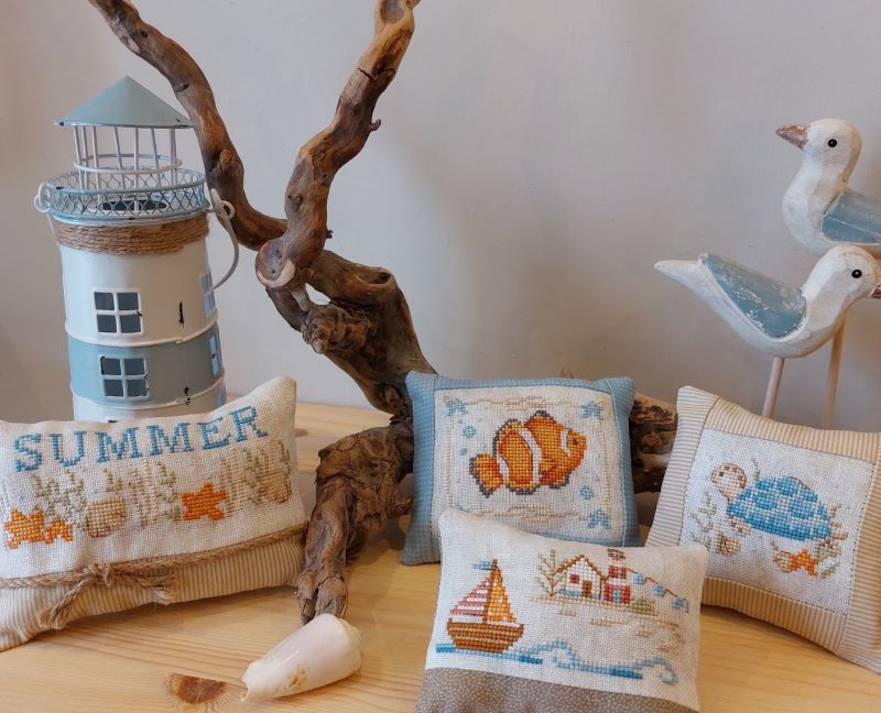 Modèle de Point Compté - Set de coussins d'été