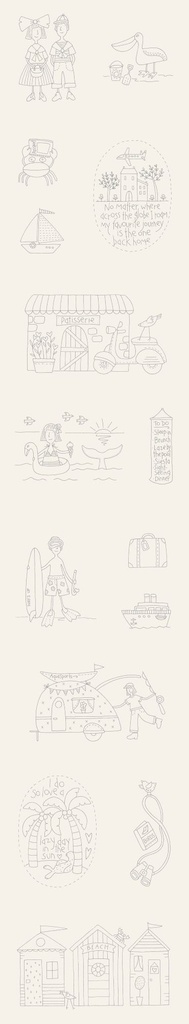 Panneau à Broder "Sunkiss Sojourn"  Nathalie Bird