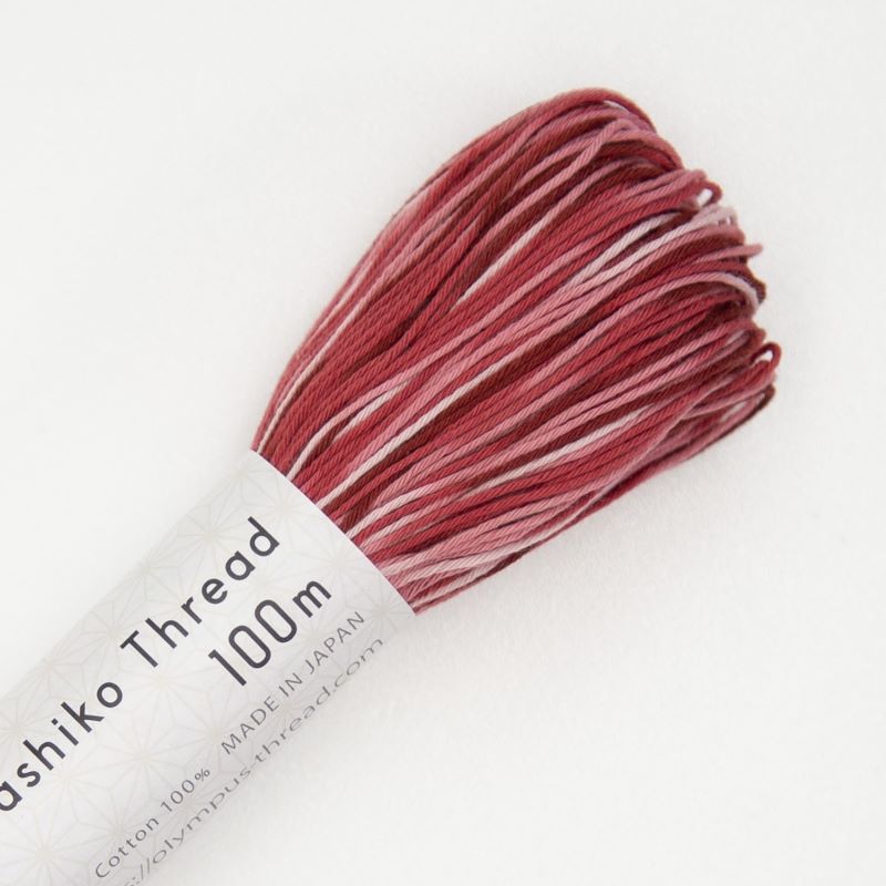 Fil Sashiko Fruits Rouges Multicolore, Col. n°156 - 100 m