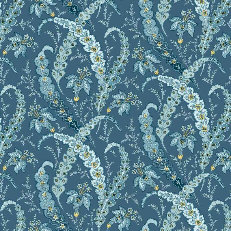 Tissu Patchwork Beach House Ribbon Grass Blue, Coupon
