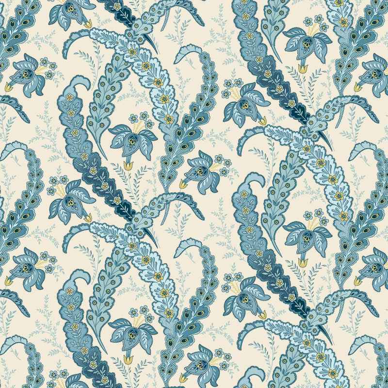Tissu Patchwork Beach House Ribbon Grass Linen