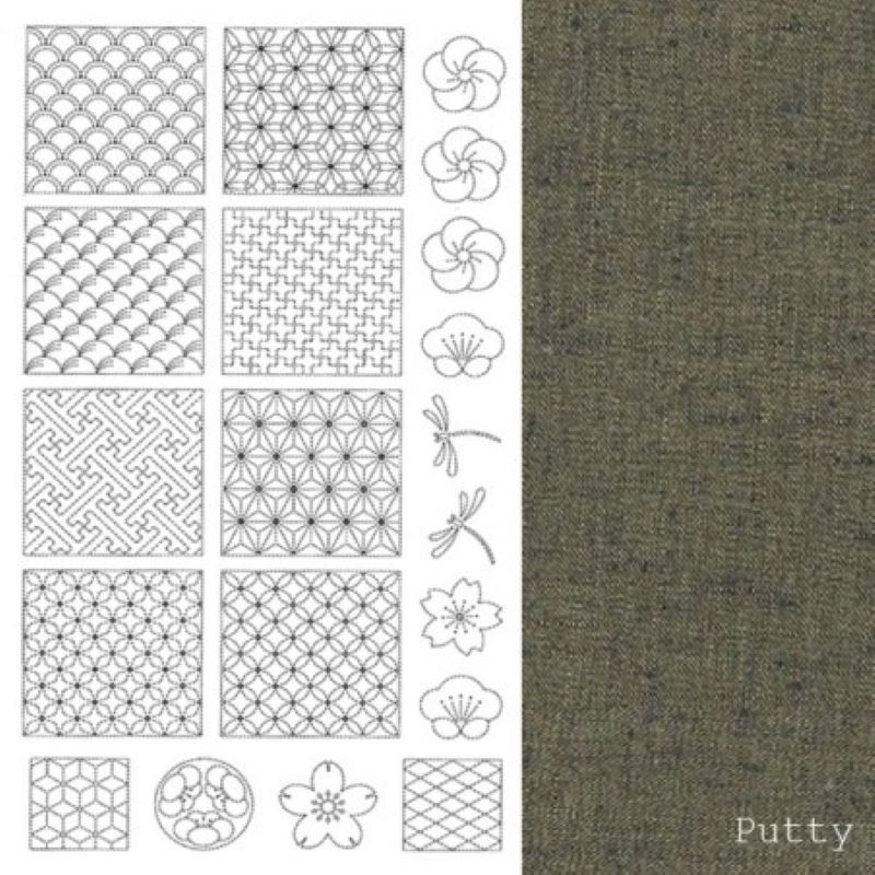 Panneau Sashiko n°1_ Mastic