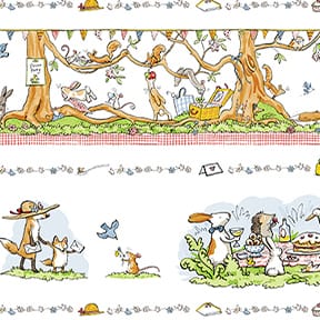 Tissu Patchwork Garden Party Bande - Coupon