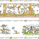 Tissu Patchwork Garden Party Bande - Coupon