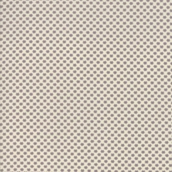 Tissu Patchwork Noël _ Fleur de Noel Etoile grise taupe sur fond crème