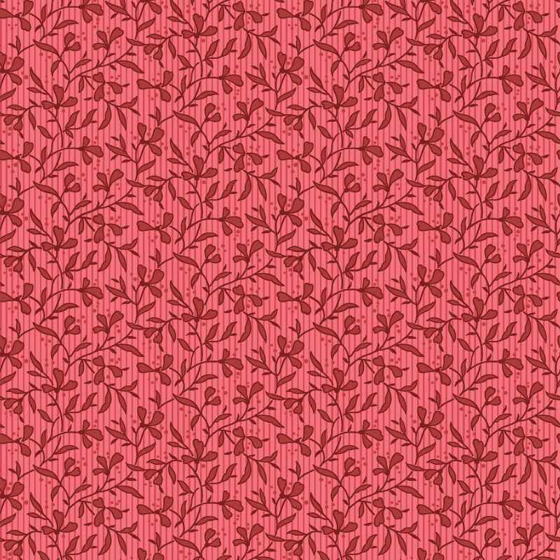 Tissu Patchwork Colour Poetry Feuillage Rose, Coupon