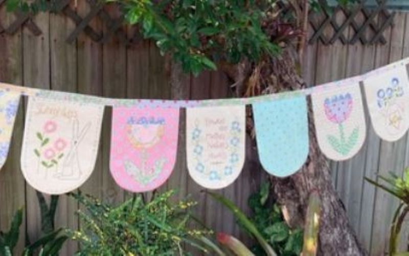 Panneau à Broder "Bunting"  Nathalie Bird