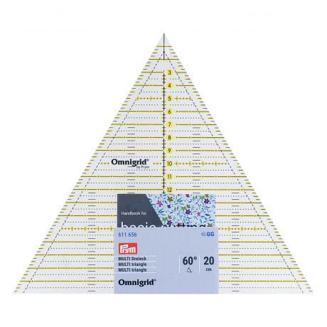 Règle Patchwork triangle multi 20 cm