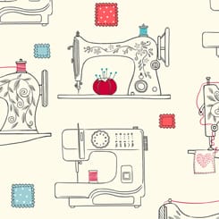 Tissu Patchwork Sew What _ Sewing Machines _ Cream