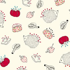 Tissu Patchwork Sew What _ Pin Cushion Toss _ Cream