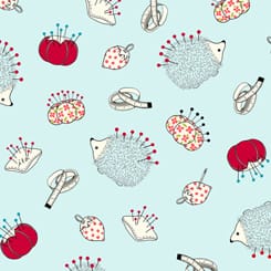 Tissu Patchwork Sew What _ Pin Cushion Toss _ Light Aqua