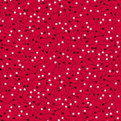 Tissu Patchwork Sew What - Tossed Pins Rouge
