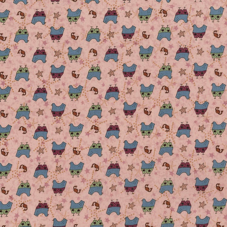 Tissu Patchwork Summer Holiday - Sand Surf Birds, Coupon